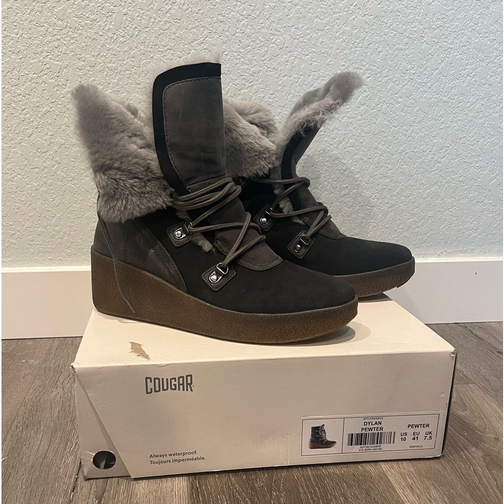 Cougar Dylan Suede & Shearling-trim boot 10